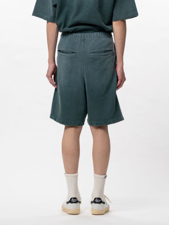 スウェット ショーツ - Sun Faded Like Distressed Sweat Shorts (GREEN)