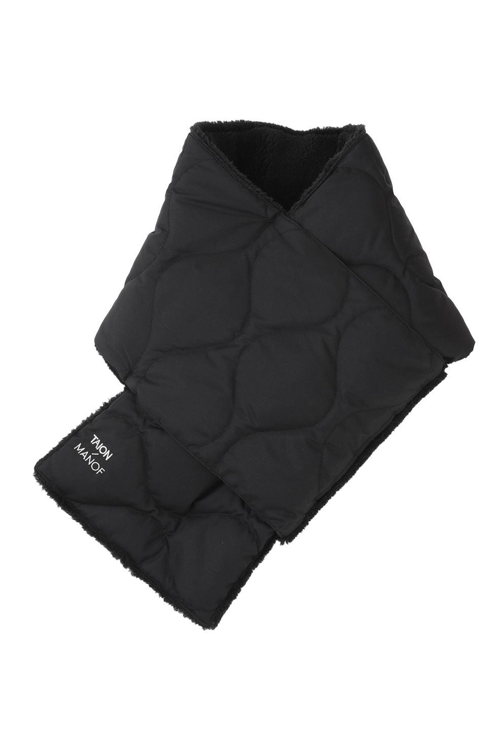 【TAION×MANOF】リバーシブルダウンマフラー - REVERSIBLE DOWN MUFFLER - BLACK
