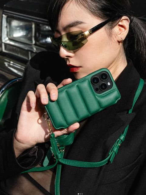 【BALLON バロン】 手帳型 レザー ケース | iPhone 14～17シリーズ対応  (グリーン）