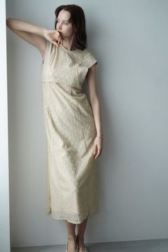ヴィンテージ レース カーブ ワンピース - VINTAGE LACE CURVE ONE PIECE - IVORY