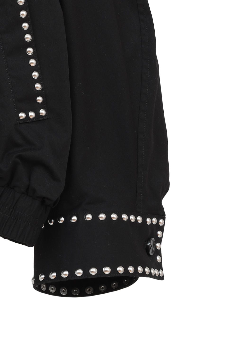 スタッズ ドリズラージャケット - W COLOR STUDDED DRIZZLER JACKET (BLACK)