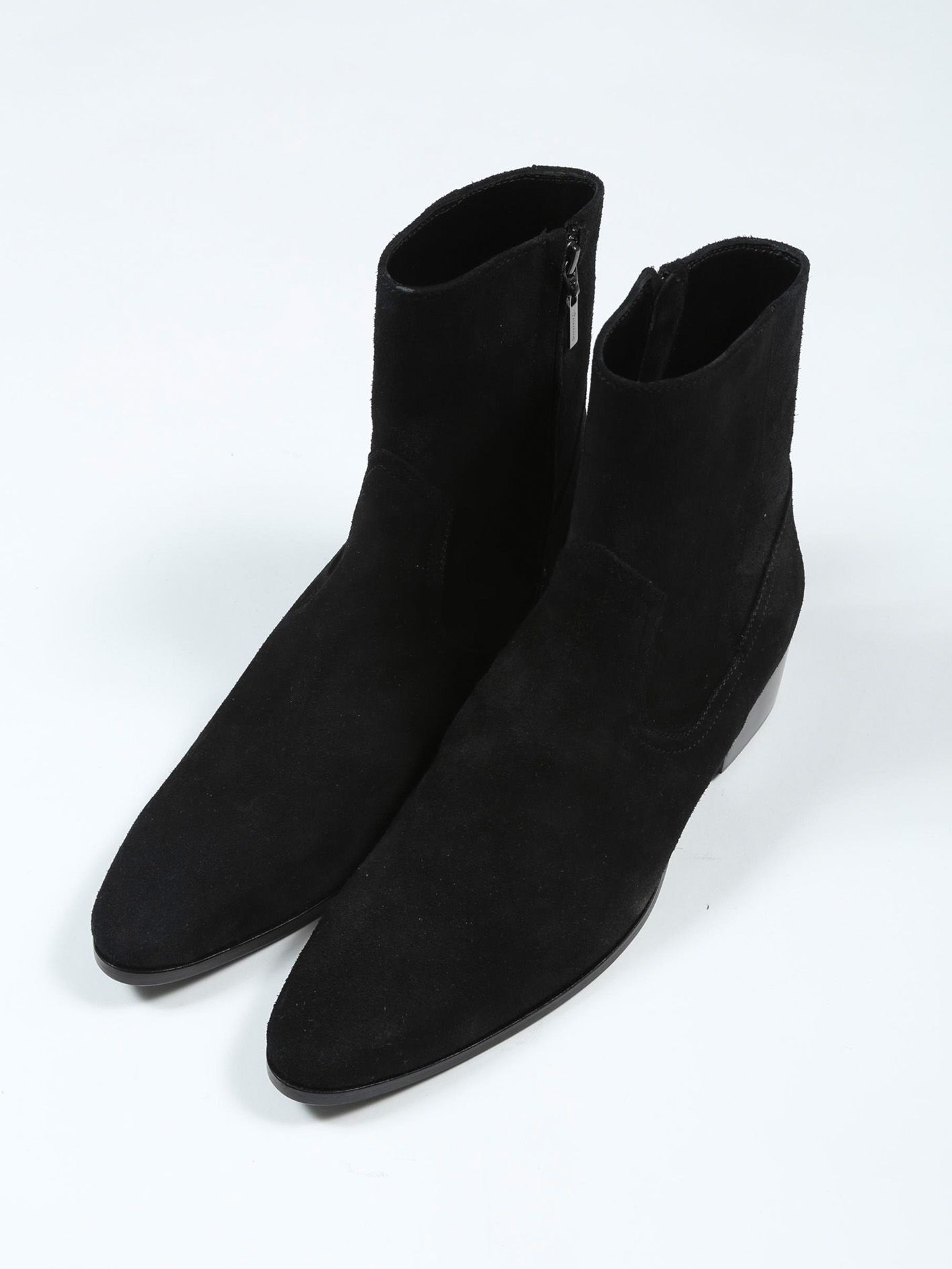 GalaabenD - ベロアスエード 6cm ヒールブーツ - Velour Suede Heel