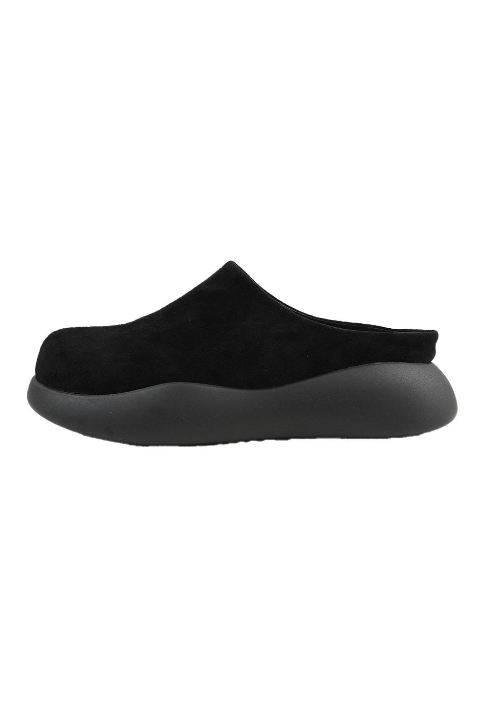 ボリュームソールシューズ - SUEDE PUFF SLIPONS (BLACK)