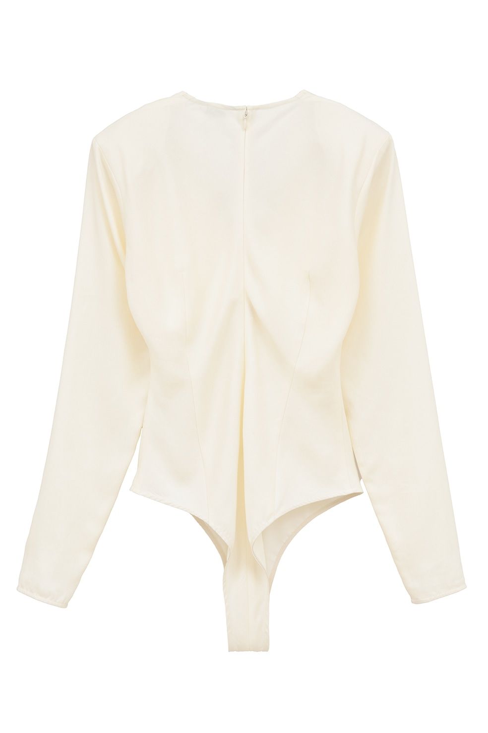 ブイネックボディスーツ - V NECK POWER SHOULDER BODYSUIT(IVORY)