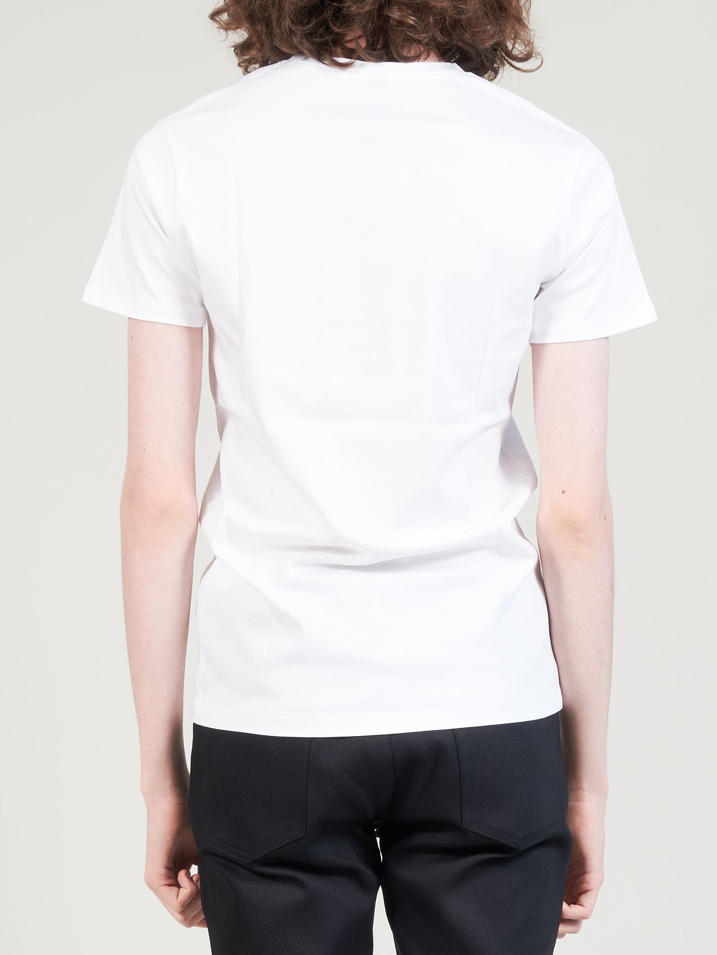 バイオシルケットスムースVネックTシャツ - V-Neck Pullover - WHITE