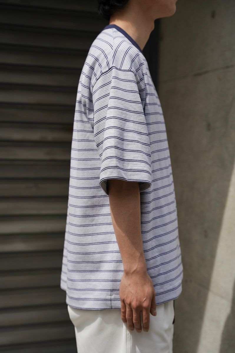 マルチボーダー ショートスリーブ ティーシャツ - MULTI BORDER S/S T-SHIRT NAVY