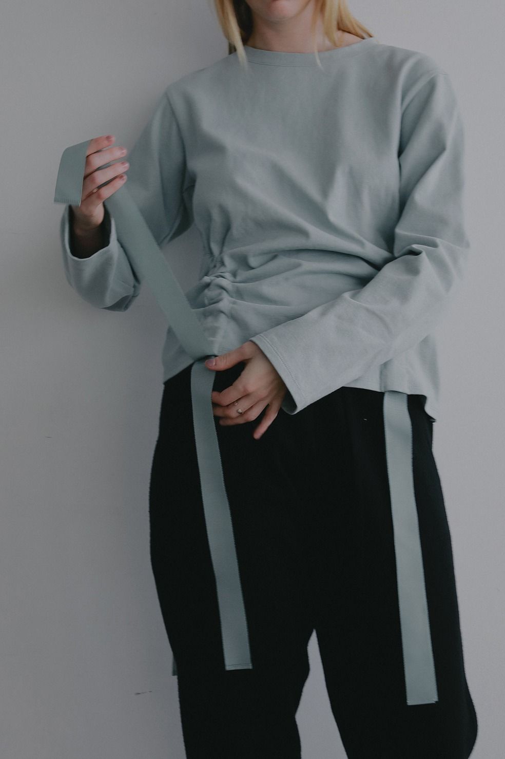 サイドリボントップス - SIDE RIBBON CUT TOPS (MINT)