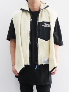 ホロー アウト ボアベスト - hollowed - out boa vest - WHITE