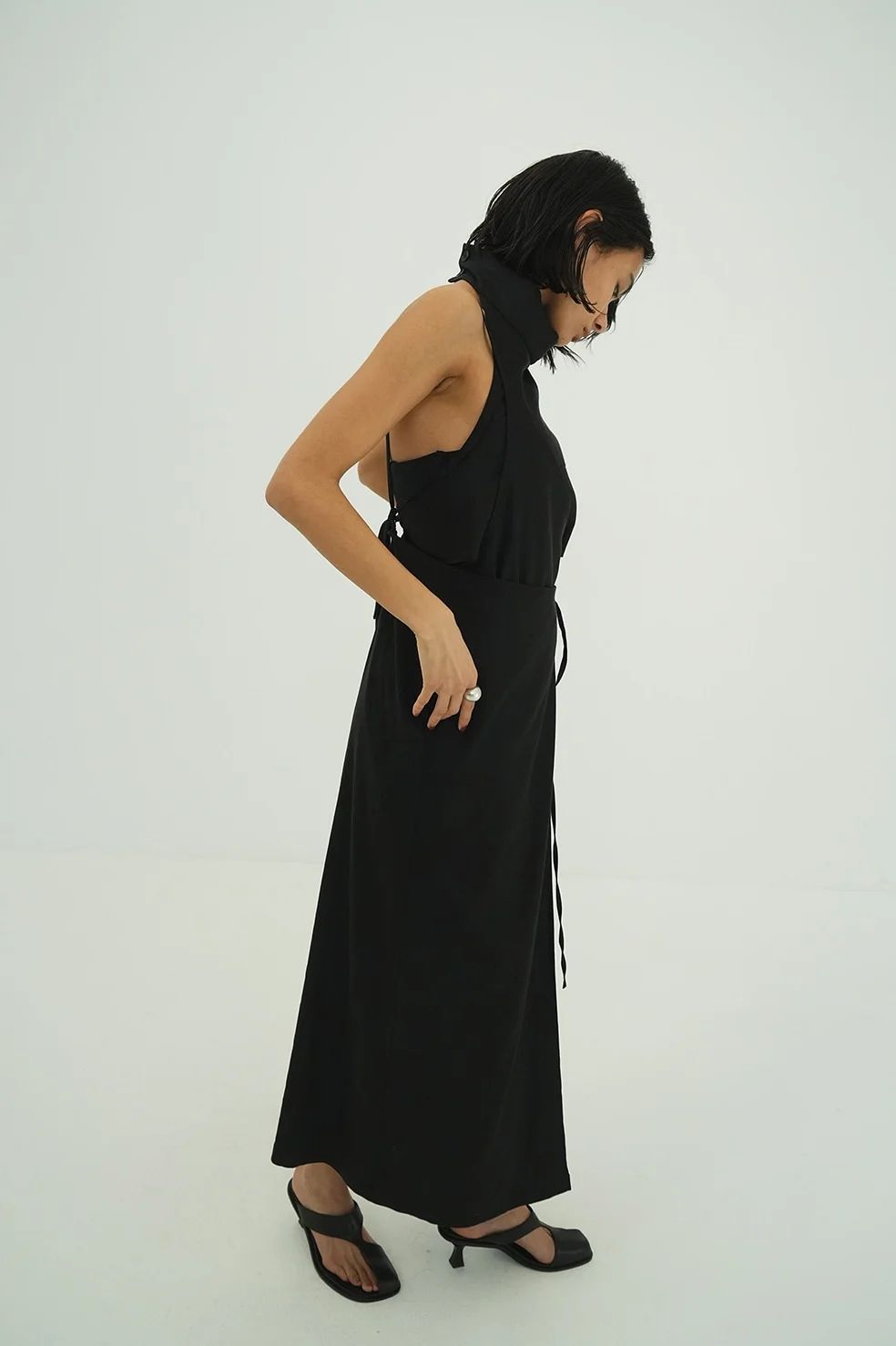 ドレープキャミスカート - DRAPE WRAP CAMI SKIRT - BLACK