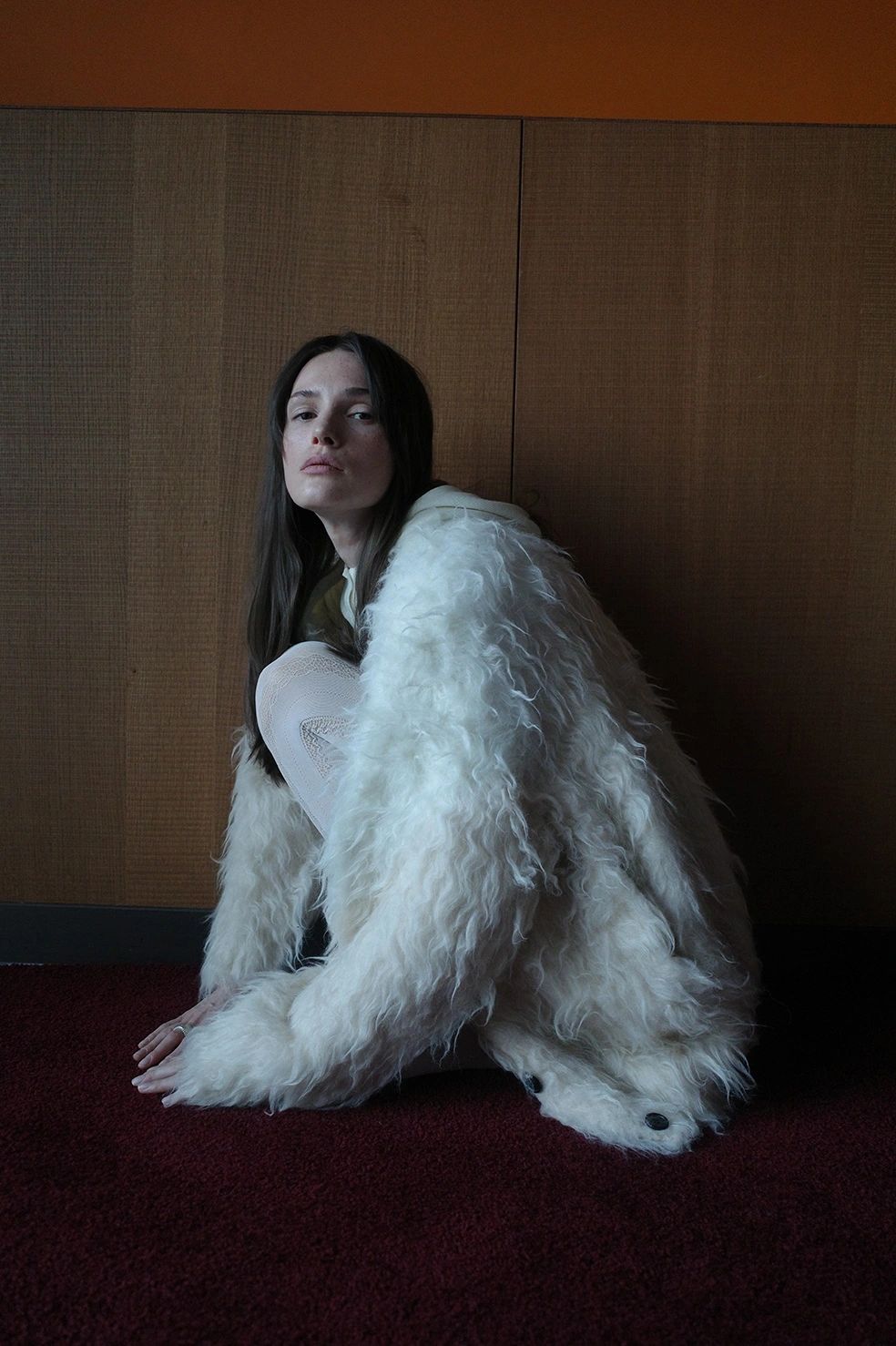 シャギーニットカーディガン - BI COLOR SHAGGY KNIT CARDIGAN - IVORY