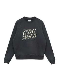 【MADNESS x GDC】 マッドネスコラボ スウェットプルオーバー - SUPERIMPOSE GRAPHIC SWEATSHIRT（CHARCOAL)
