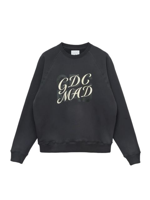 【MADNESS x GDC】 マッドネスコラボ スウェットプルオーバー - SUPERIMPOSE GRAPHIC SWEATSHIRT（CHARCOAL)