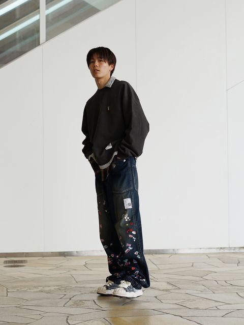 グラフィックデニムが主役の MMY26SS ストリートスタイル
