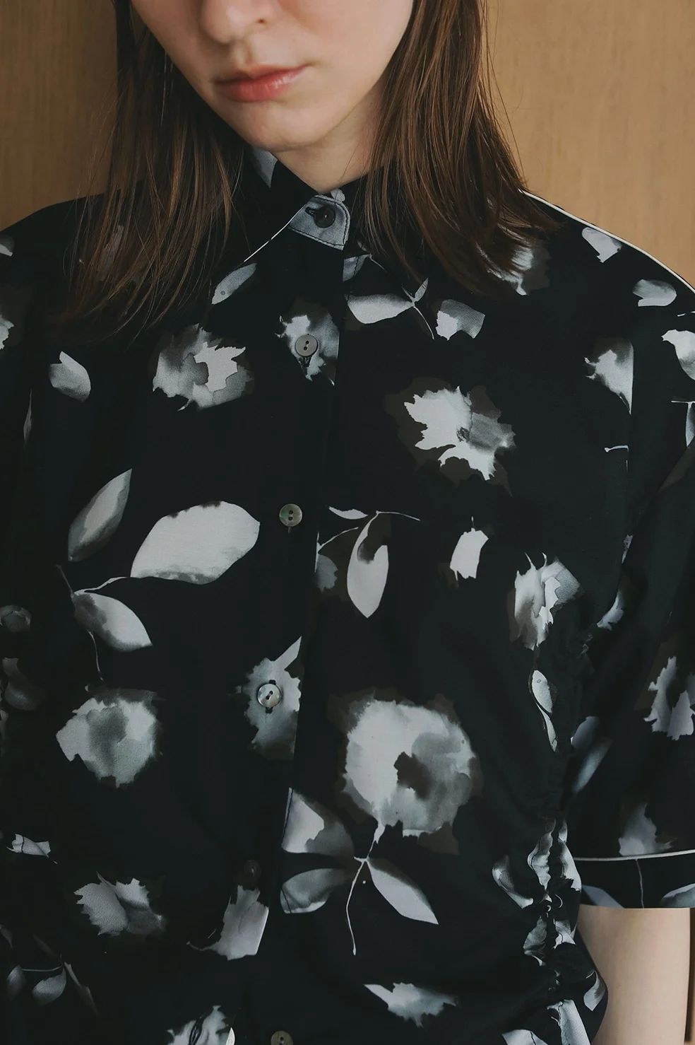 MANOF - フラワーシャツ - BLURRED FLOWER SHIRTS - BLACK