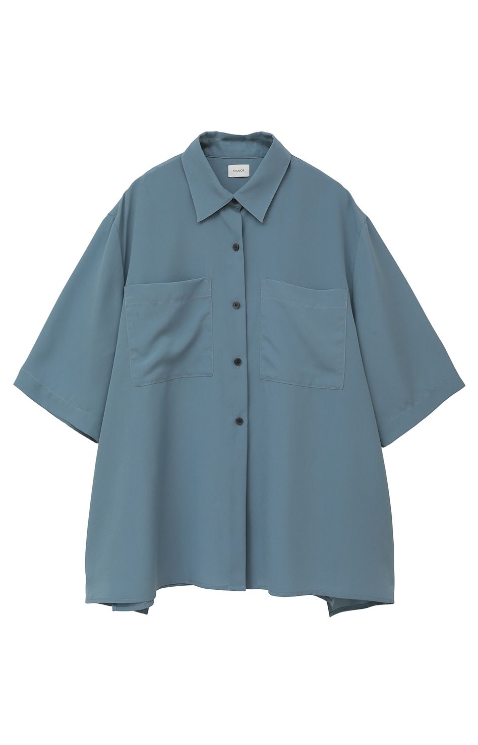 トップス MANOF BACK LAYER SHIRT MANOF - バック レイヤー シャツ - BACK LAYER SHIRT - BLUE