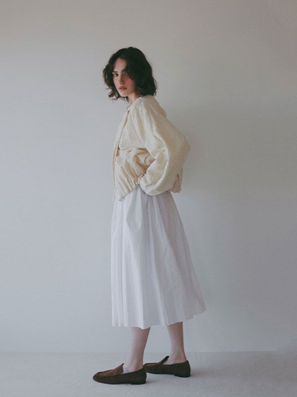 コットンジャガードライトブルゾン （OFF WHITE)