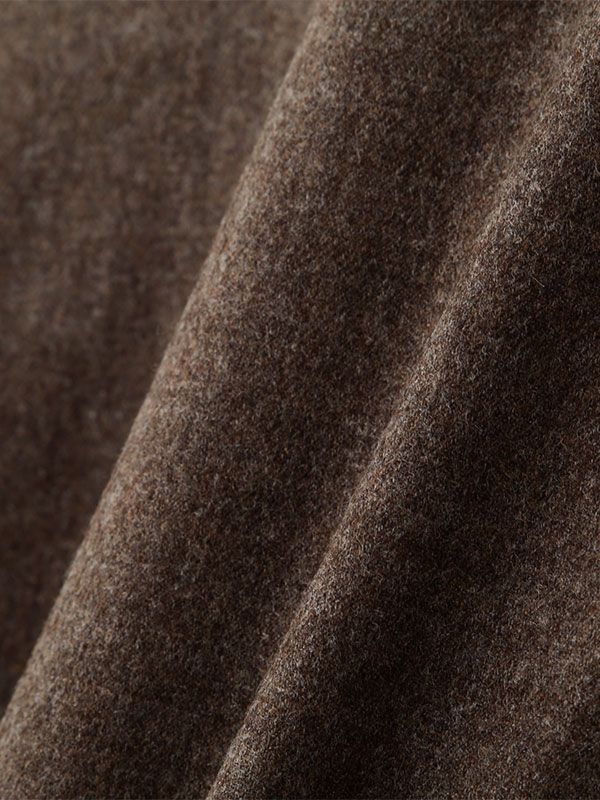 ハイカウントフラノオーバーサイズシャツ  (BROWN)