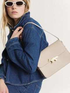EDIE ラージバッグ - スムースレザー2WAYショルダーバッグ －macadamia