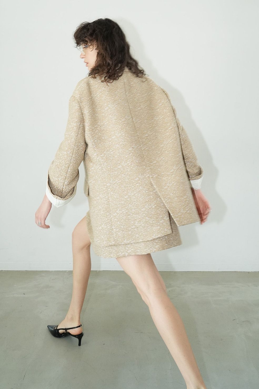 CLANE - LOOSE BELL SLEEVE JACKET- BEIGE- ルーズベルスリーブジャケット | ADDICT WEB SHOP