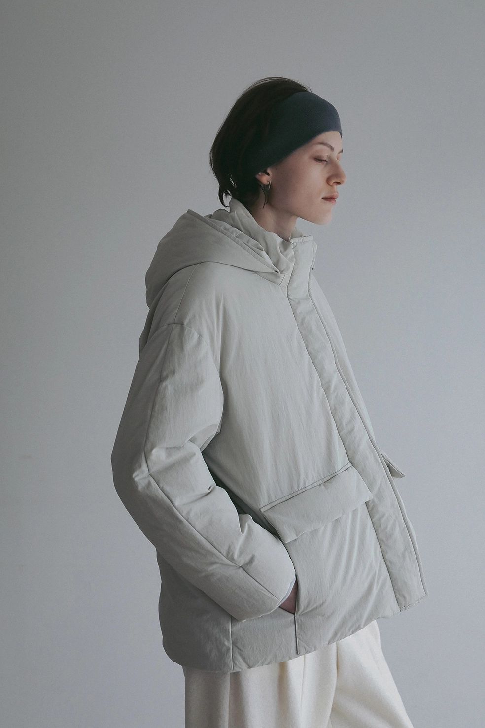 ダウンジャケット｜POCKET DOWN JACKET （IVORY)