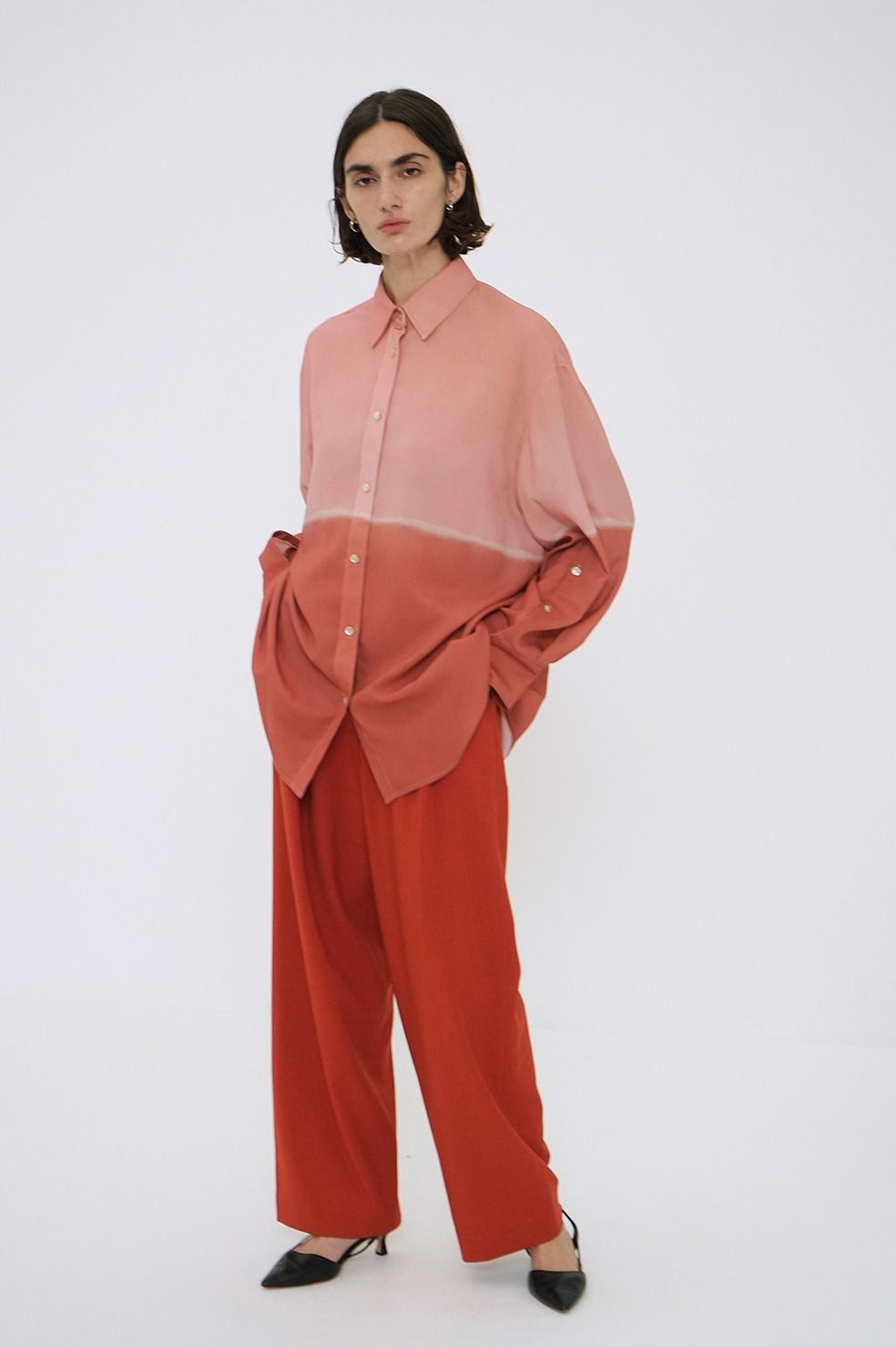 グラデーションプリントシャツ - GRADATION SHIRT - PINK