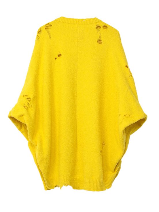 ワイドバック ニット セーター - Wide Back Knit Sweater - YELLOW