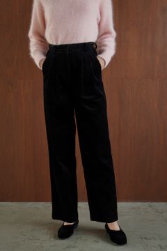 コーデュロイ テーパード パンツ - CORDUROY TAPERED PANTS - BLACK