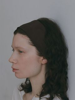 スウェードライクヘアバンド （BROWN)