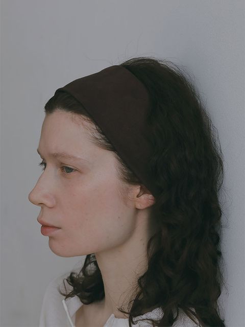 スウェードライクヘアバンド （BROWN)
