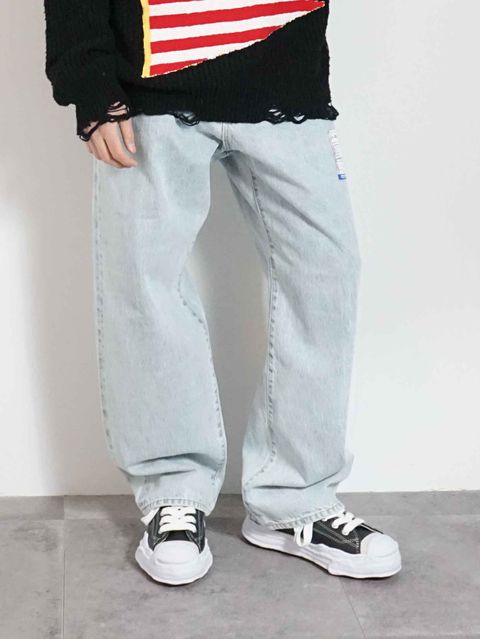 【in・stru(men-tal).】 ワイドデニムパンツ ユニセックス - INDIGO