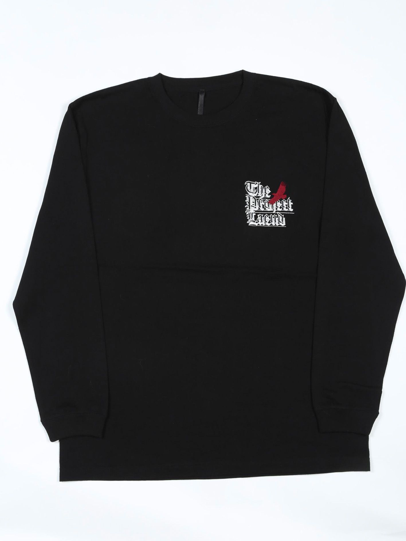 ロゴ刺繍ロングスリーブTシャツ - Embroidery Long Sleeve T Shirt - BLACK