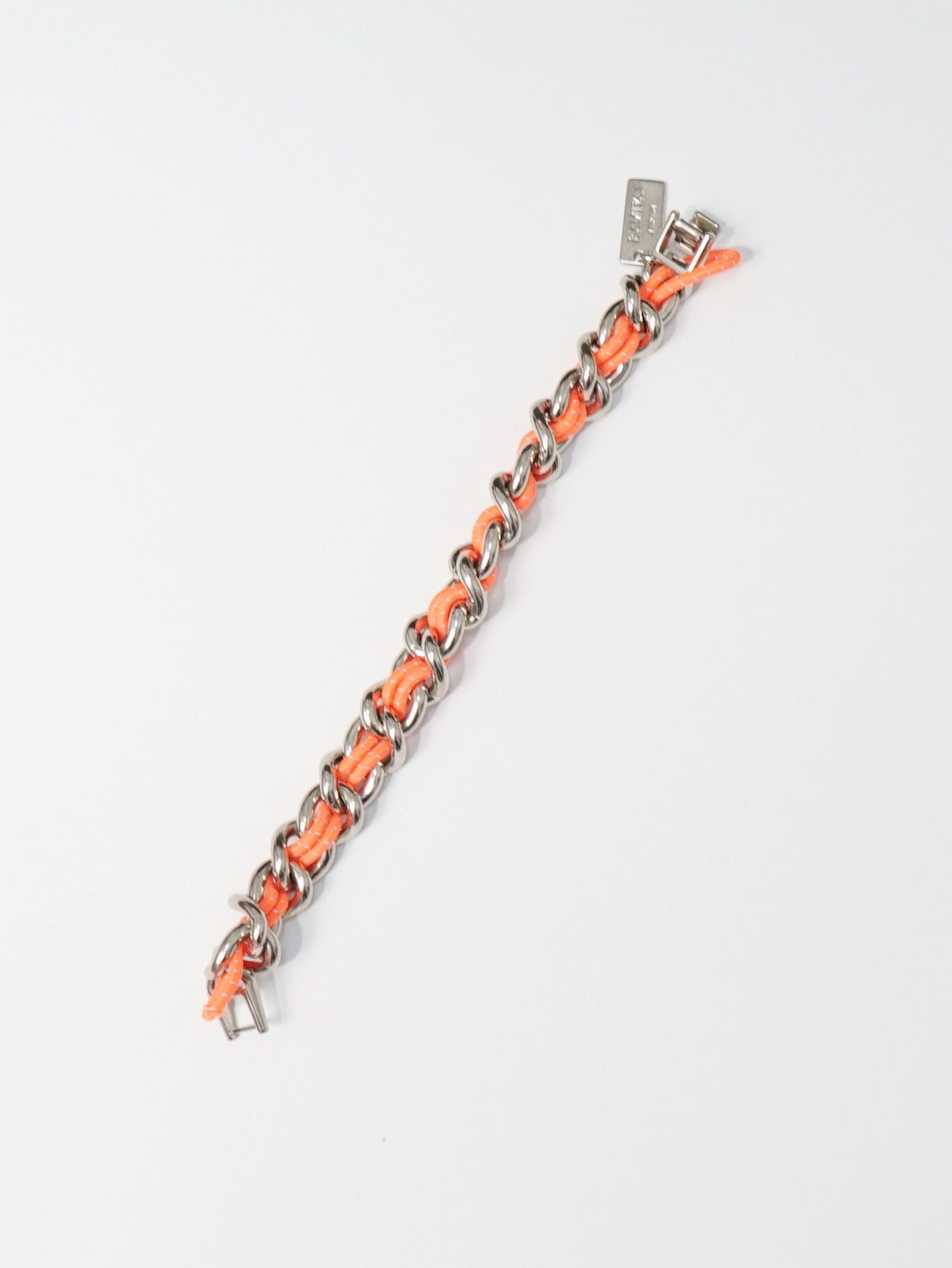 LACED CHAIN BRACELET - レースチェーン ネブレスレット - ORANGE