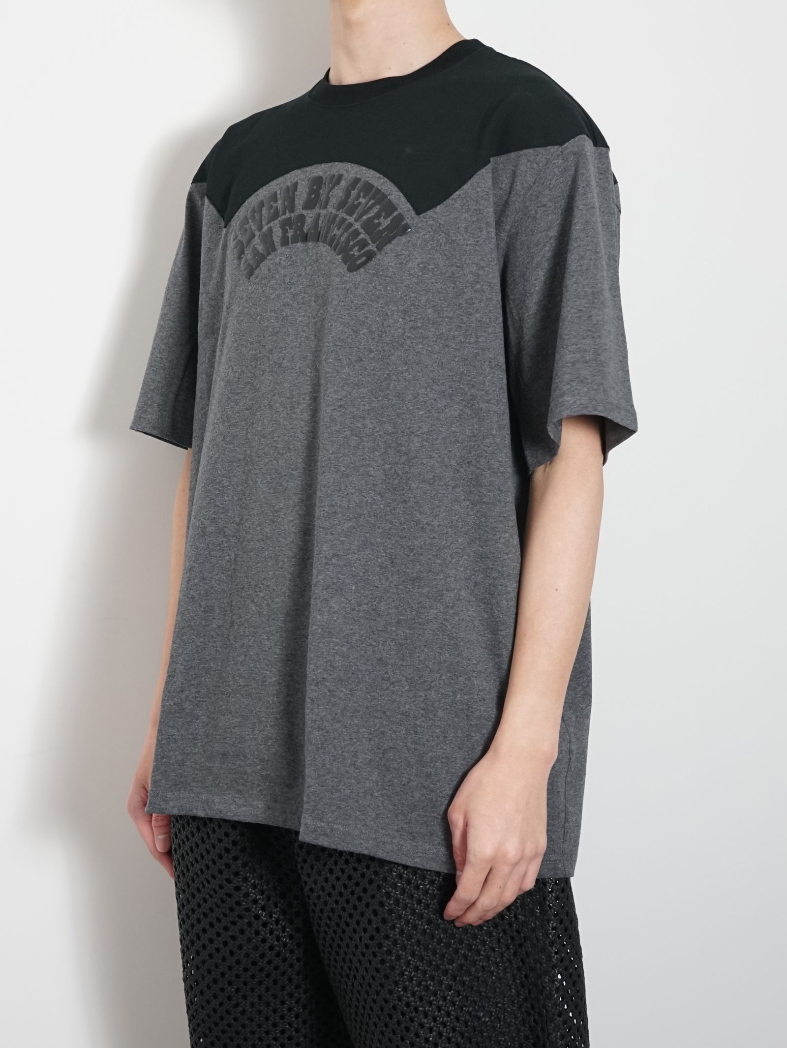 カレッジTシャツ - BLACK - WESTERN YOKE PRINT TEE