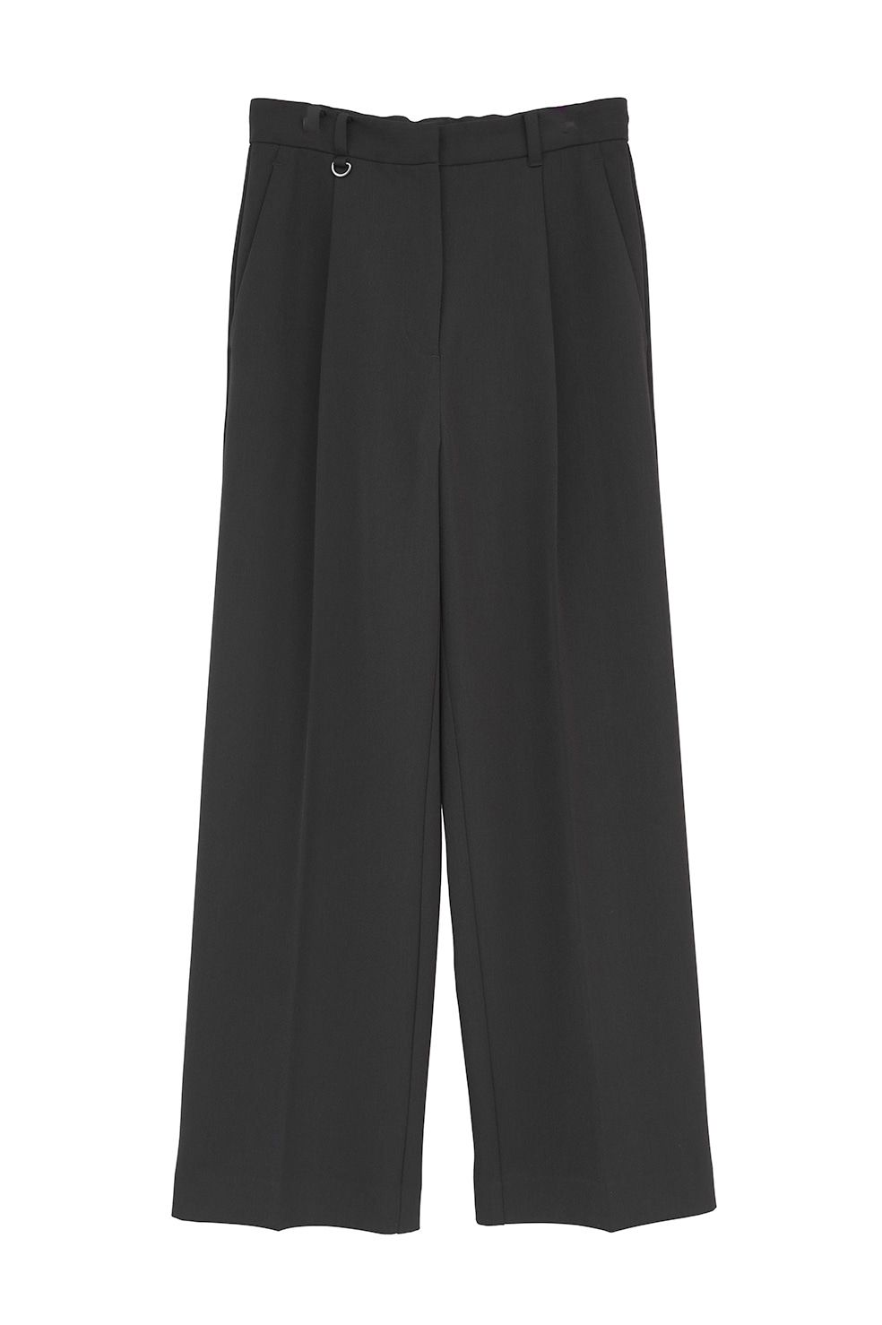 ツーウェイタックストレートパンツ - 2WAY TUCK STRAIGHT PANTS (BLACK)