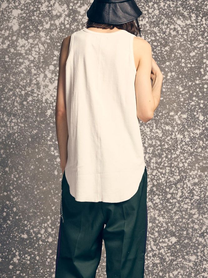 フライスレイヤータンクトップ - Fraise Layered Tank Top - WHITE