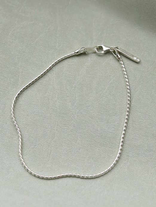ツイストチェーンブレスレット SV シルバー シンプル デザイン ユニセックス アクセサリー