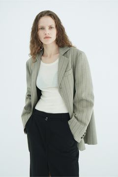 ヘリンボーン柄 テーラードジャケット - HERRINGBONE TAILORED JACKET (MIX)