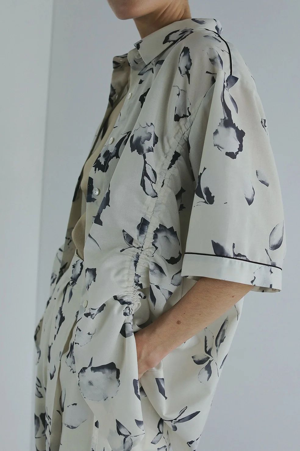 MANOF - フラワーシャツ - BLURRED FLOWER SHIRTS - WHITE
