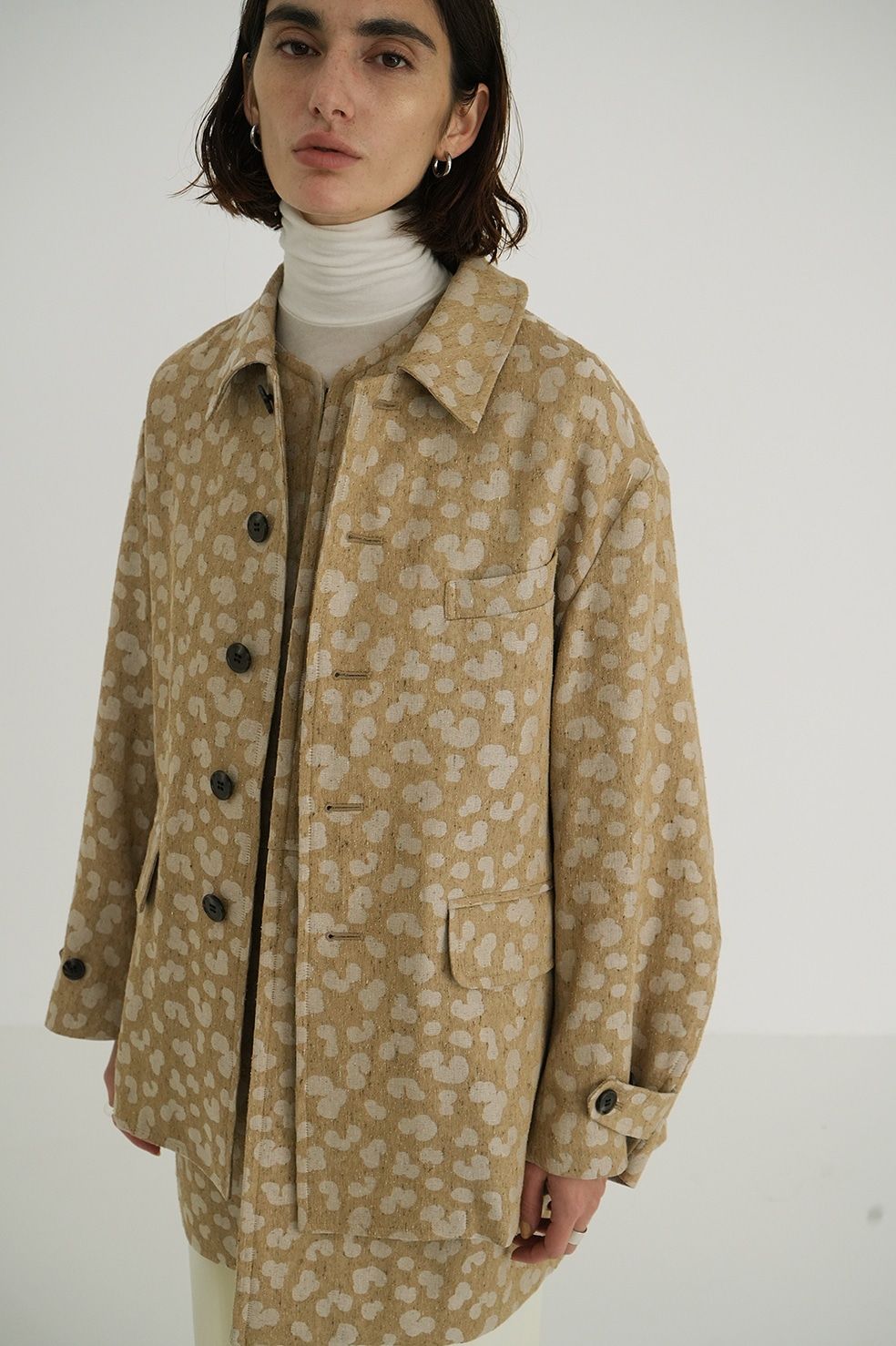 CLANE(クラネ)｜LINEN LEOPARD JACKET/ジャケット/BEIGE の通販