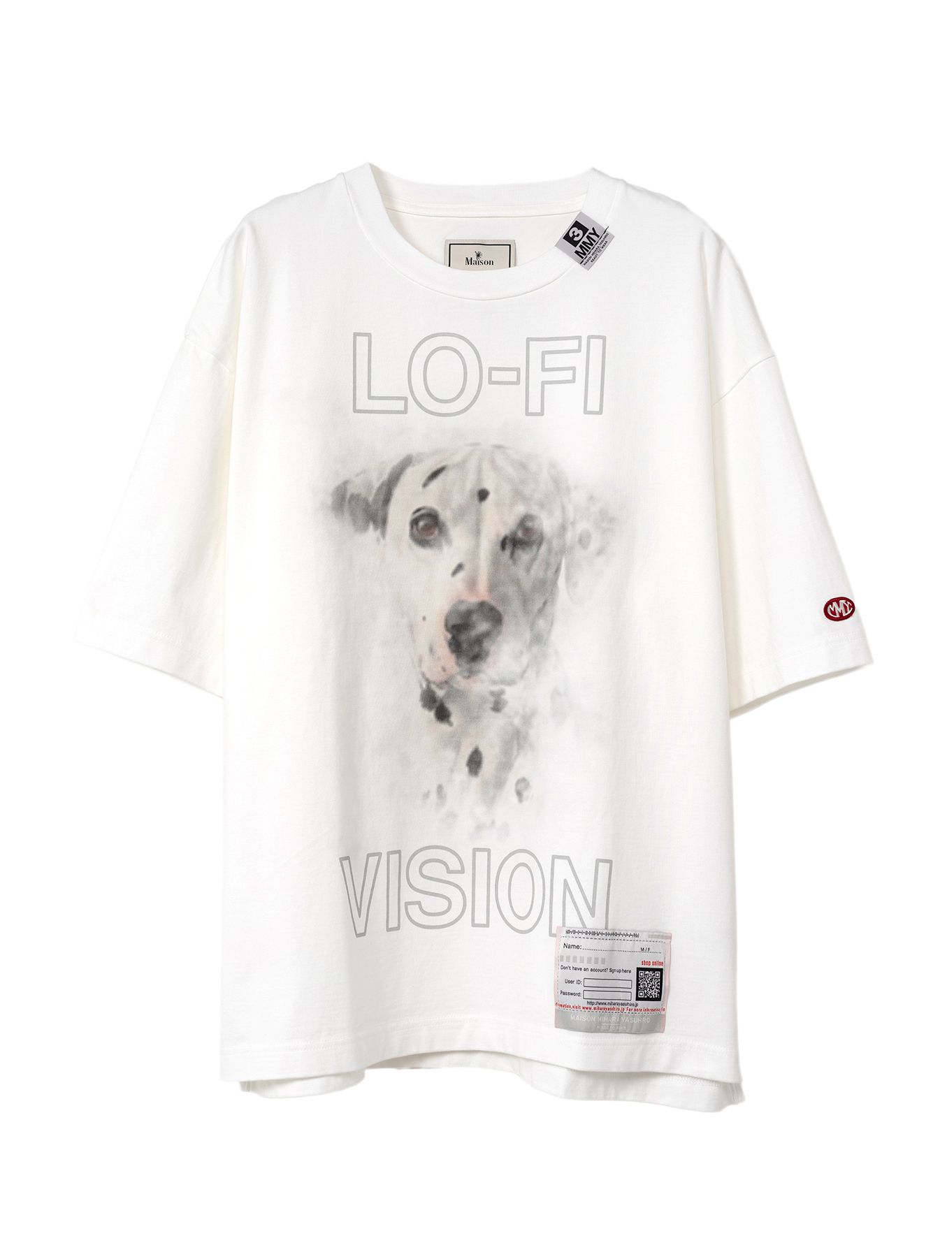 ドッグプリントTシャツ - Dog Printed T-shirt - WHITE - 44(S)