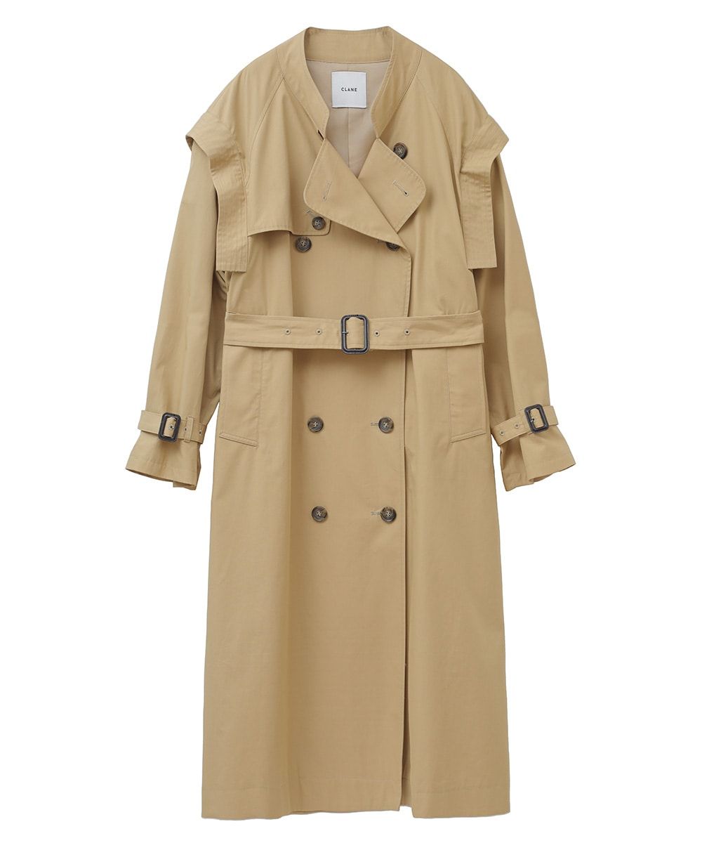 CLANE - スクエアスリーブトレンチコート - 2WAY SQUARE SLEEVE TRENCH COAT BEIGE | ADDICT WEB  SHOP