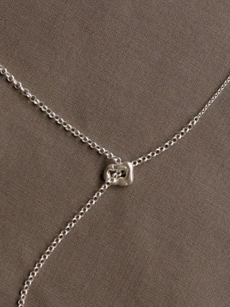 バブルラリエット SV シルバー ネックレス 全長 75cm シンプル デザイン ユニセックス アクセサリー