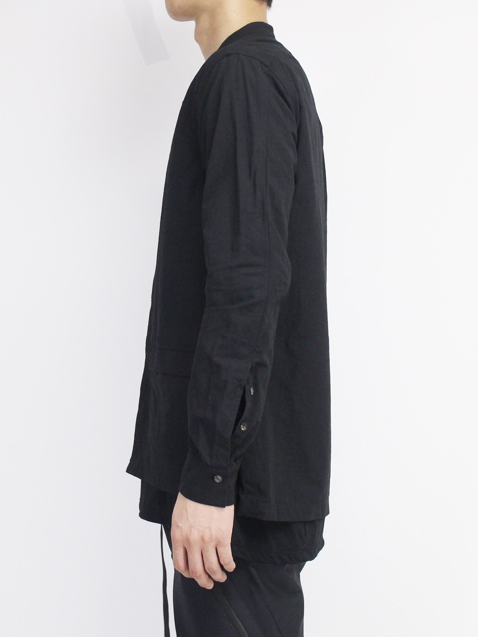 The Viridi-anne - ノーカラーシャツ - BLACK | ADDICT WEB SHOP