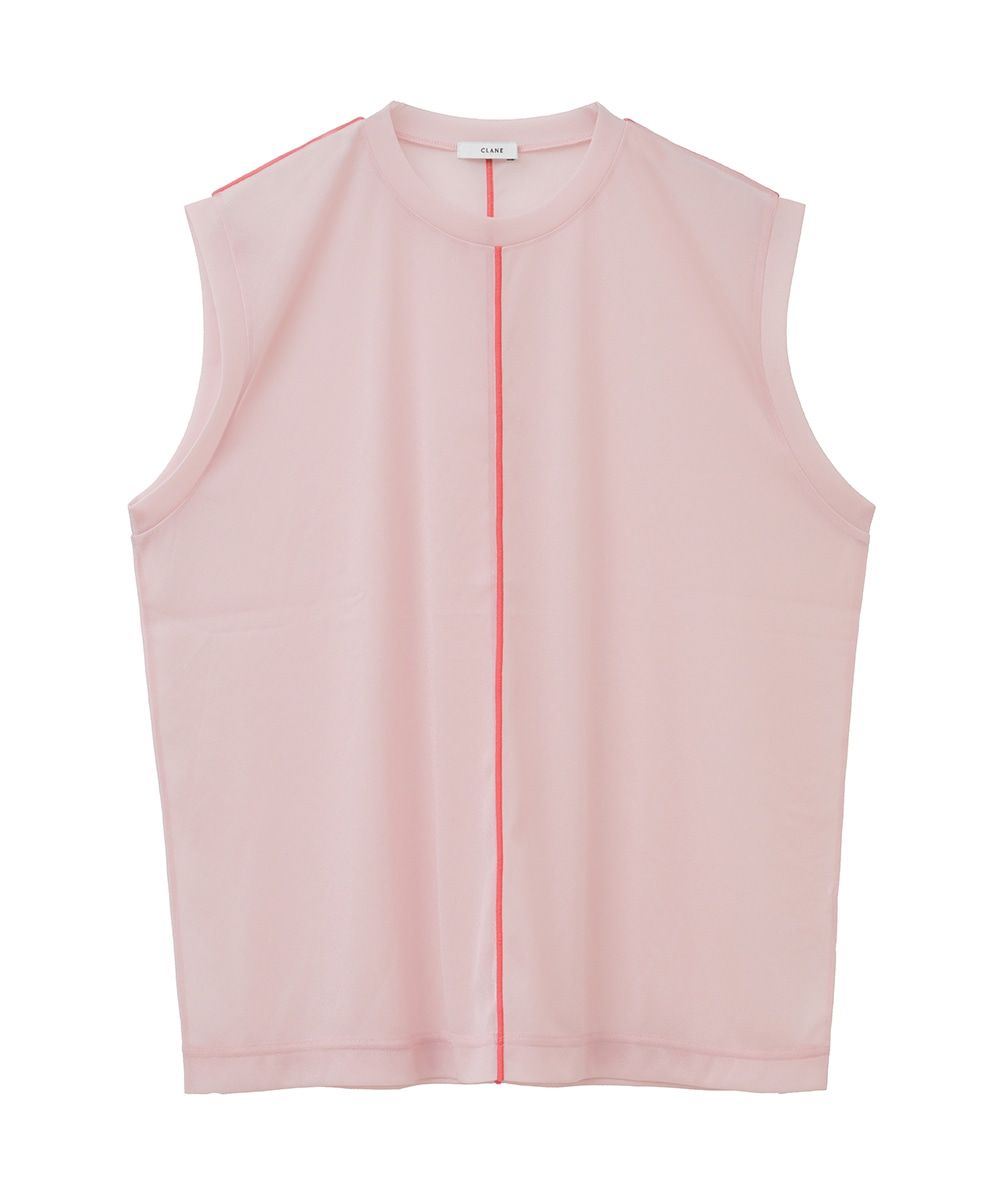 LINE SHEER N/S TOPS -  PINK