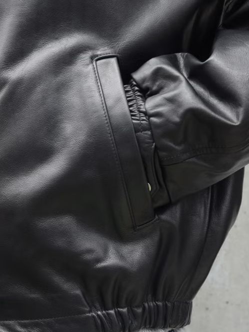 【26-27AW】 レザードリズラーブルゾン - LEATHER JACEKT （BLACK)