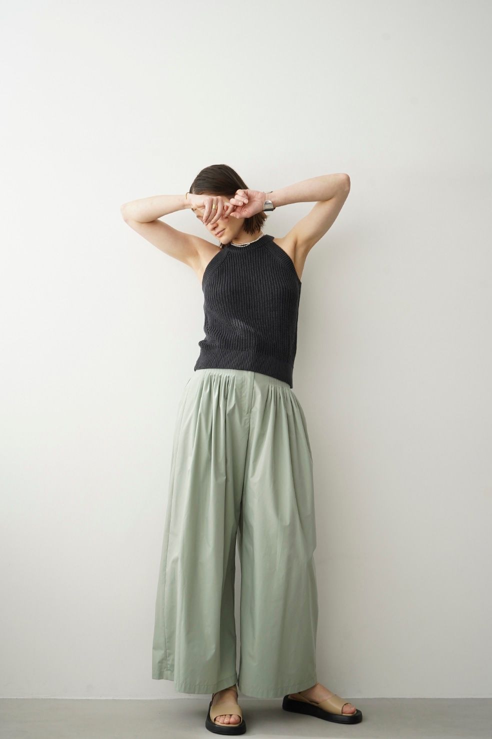 CLANE - タック デザイン ワイド パンツ - TUCK DESIGN WIDE PANTS ...