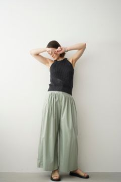 タック デザイン ワイド パンツ - TUCK DESIGN WIDE PANTS - MOSS GREEN