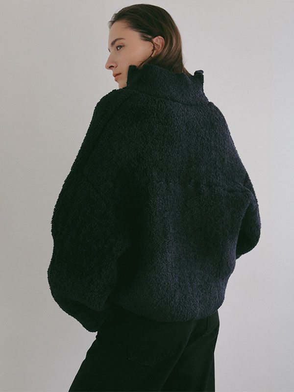 ボンディングニットフリースブルゾン （NAVY)