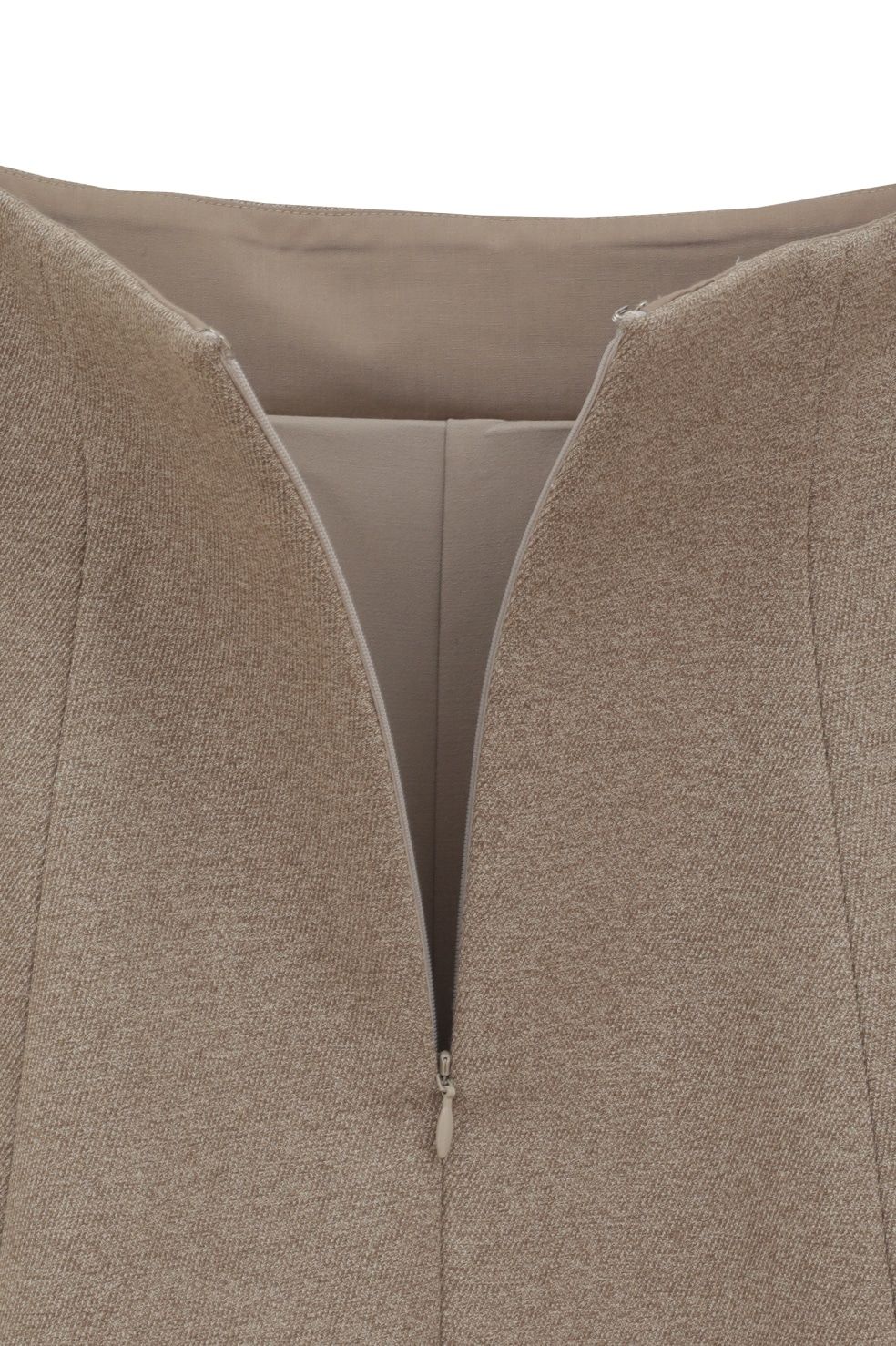 ミニスカート -  CONSTRUCTIVE MINI SKIRT (BEIGE)