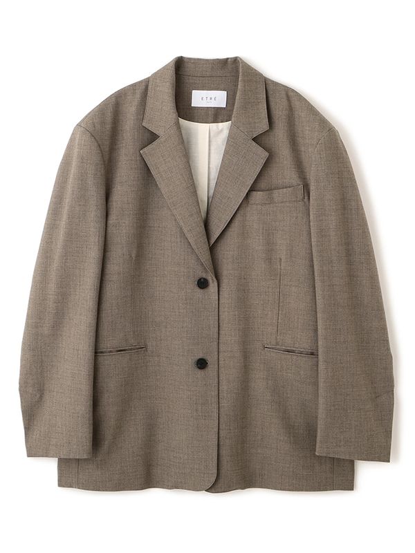サイドベンツテーラードジャケット - GREIGE